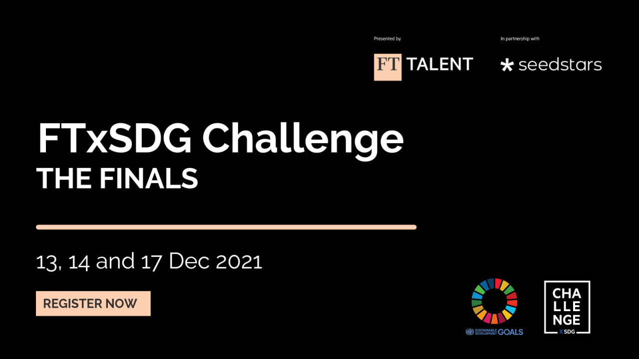 Financial Times and Seedstars announce finalists of FTxSDG Challenge’s $500K funding prize